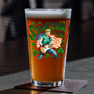 Shamrockin’ The Usa Trump ST. Patrick’s Day Print Beer Glass CH07 67334