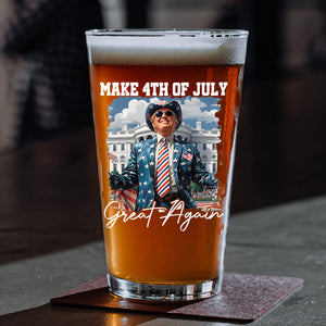 Funny Trump Happy Independence Day Print Beer Glass LM32 65379