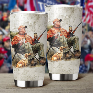 Patriotic Trump Hunting Gear Perfect for Gun Lovers and Hunters Fat Tumbler LM32 63879