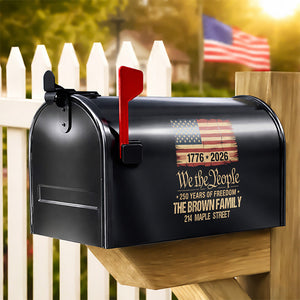 Personalized America 250th Birthday US Flag 250 Years We The People Mailbox Decal HO82 901028