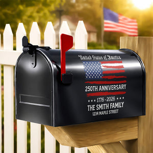 Personalized USA 250th Anniversary Mailbox Decal HO82 901006