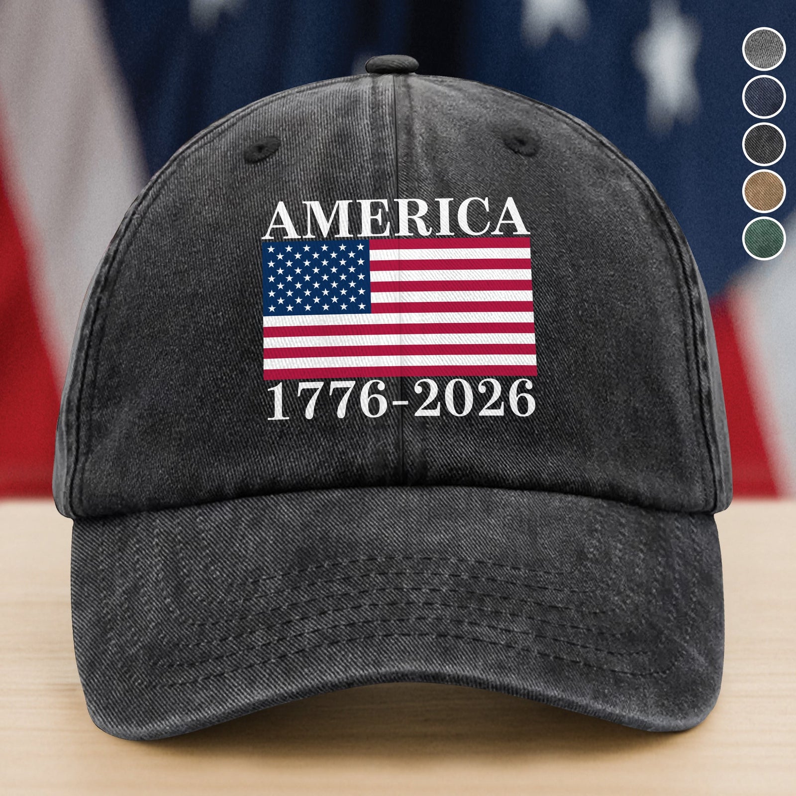 America 250 Years Washed Denim Baseball Cap TH10 894839