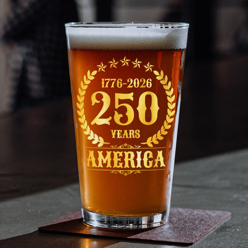 America 250 Years America 250th Anniversary Print Beer Glass HA75 897426