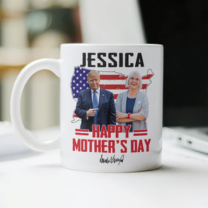 Custom Photo Trump Mom Happy Mother's Day White Mug LM32 65315