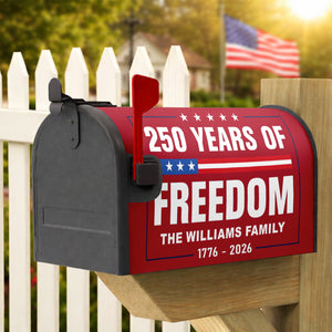 Custom Family Name 250 Years of Freedom We The People Patriotic Mailbox Cover HO82 900920