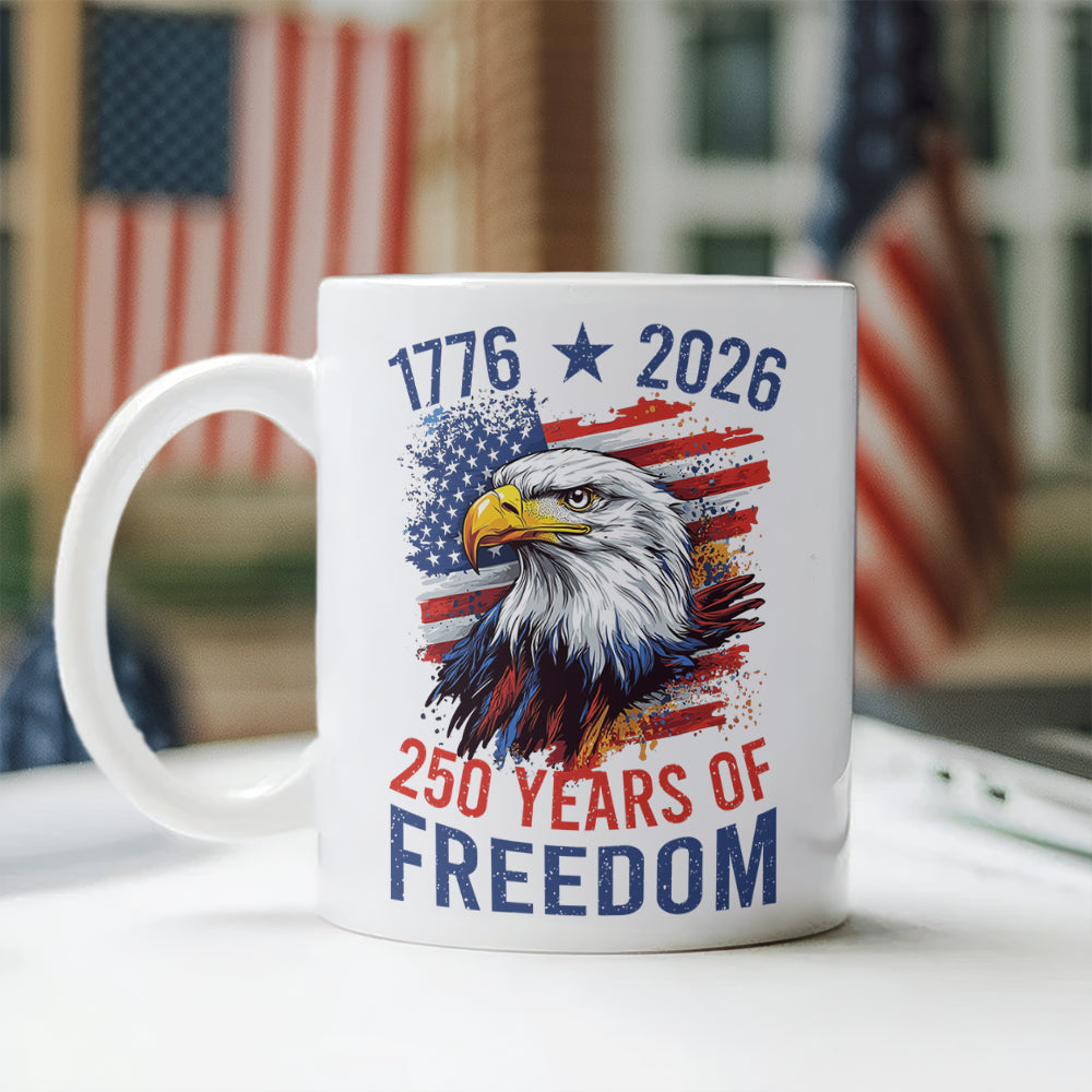 America Semiquincentennial 250 Years Of Freedom White Mug CH07 896702