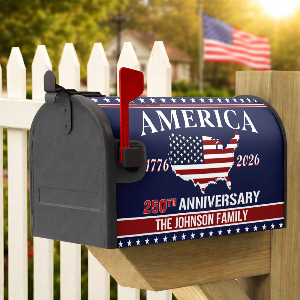 Personalized Family Name America 250th Anniversary Mailbox Cover HO82 900898