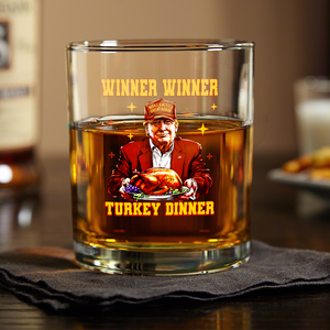 Trump Great Again Winner Turkey Dinner Whisky Glass LM32 63923