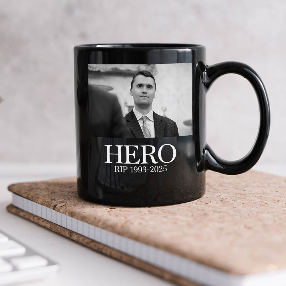 Hero Charlie Kirk American Hero Black Mug HO82 65830