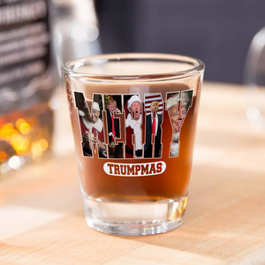 Merry Trumpmas Shot Glass Funny Christmas Gift For Trump Lovers HA75 67078