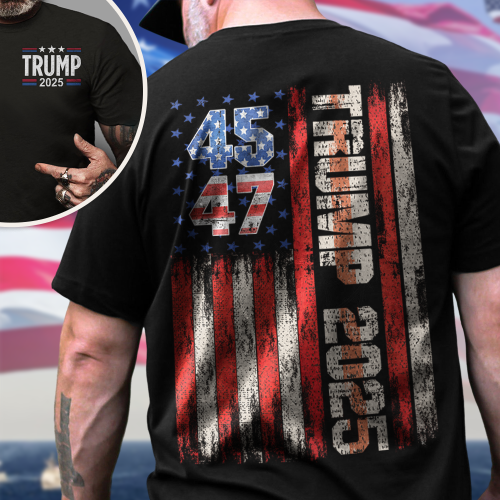 Trump 2025 Flag Front And Back Shirt N304 HA75 62740