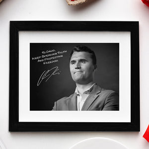 Charlie Kirk Photo - Keep Speaking Truth and Protecting Freedom Personalized Picture Frame CH07 67684