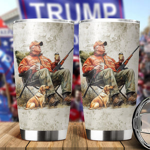 Patriotic Trump Hunting Gear Perfect for Gun Lovers and Hunters Fat Tumbler LM32 63879