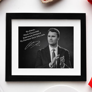 Charlie Kirk Photo - Your Courage Inspires Others To Defend Our Values Personalized Picture Frame CH07 67682