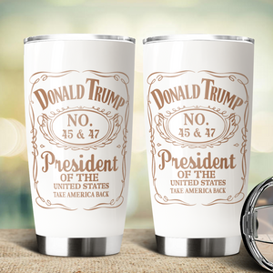 Donald Trump 45 & 47 President Of The United States Fat Tumbler HA75 67030