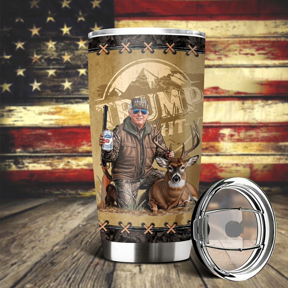 Custom Trump Deer Hunting, Duck Hunting Fat Tumbler HA75 64042