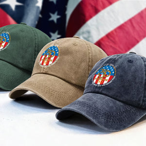 Free For 250 Years And Will Remain Free  Washed Denim Baseball Cap LM32 895153