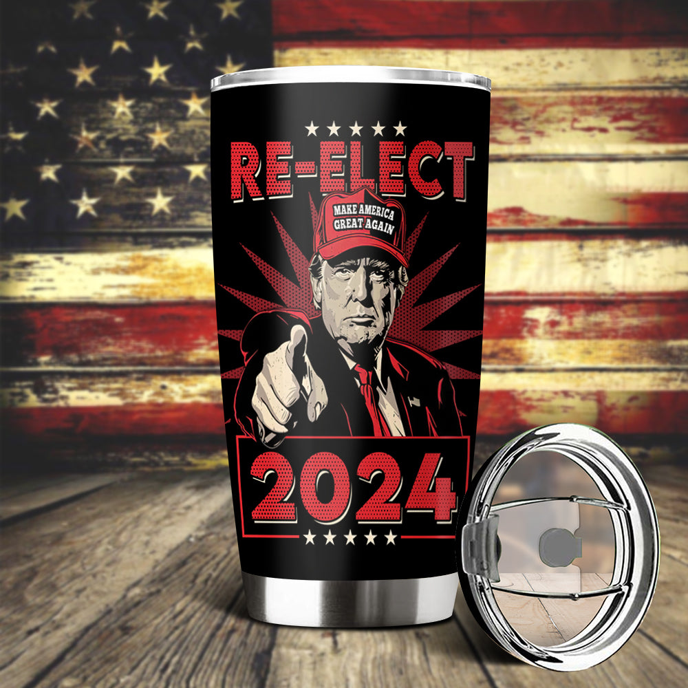 Re-elect Trump 2024 Fat Tumbler Personalized Gift HO82 62578
