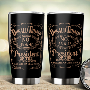 Donald Trump 45 & 47 President Of The United States Fat Tumbler HA75 67030