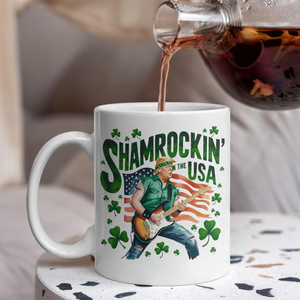 Shamrockin’ The Usa Trump ST. Patrick’s Day White Mug CH07 67332