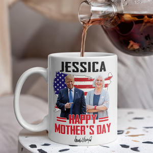 Custom Photo Trump Mom Happy Mother's Day White Mug LM32 65315