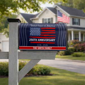 Custom Family Name USA 250th Anniversary Mailbox Cover HO82 900922