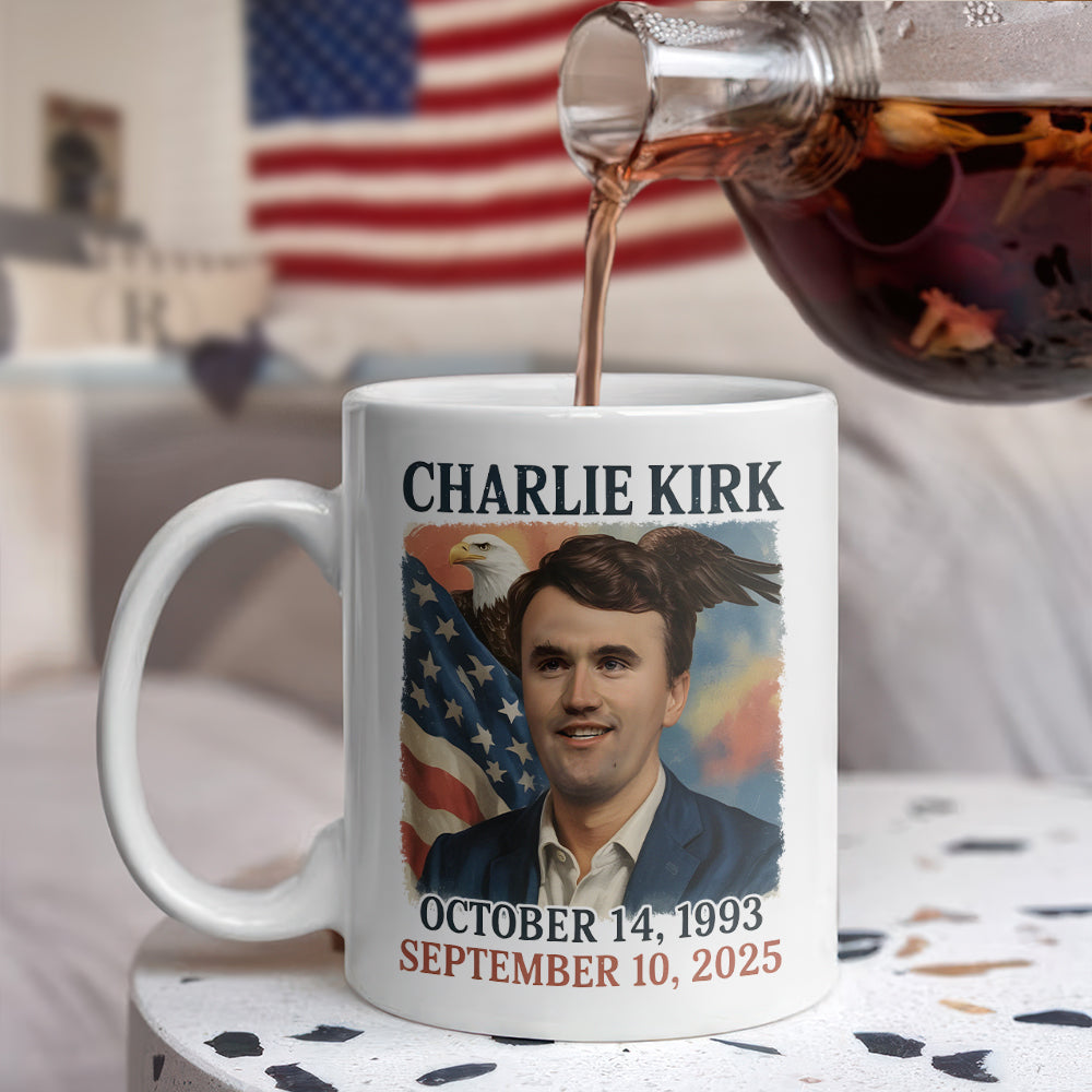 Pray for Charlie Kirk White Mug HA75 64552