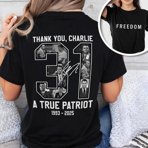 Freedom - Rest In Peace Charlie Kirk Back and Front Dark Shirt CH07 67736