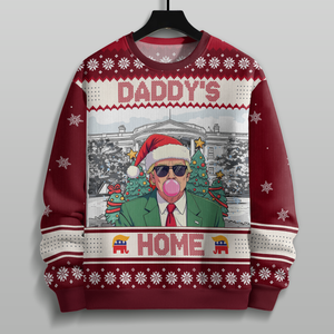 Trump Daddy's Home Christmas Ugly Sweater HA75 64004