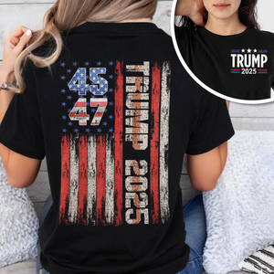 Trump 2025 Flag Front And Back Shirt N304 HA75 62740