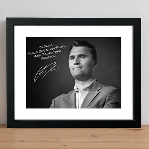Charlie Kirk Photo - Keep Speaking Truth and Protecting Freedom Personalized Picture Frame CH07 67684