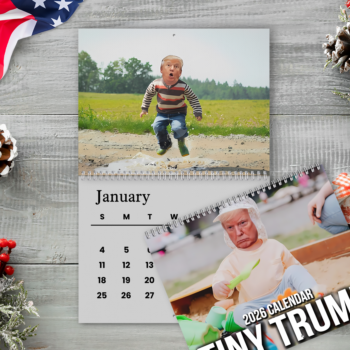 Trump Tiny Wall Calendar Funny Trump 2026 Calendar CH07 67686