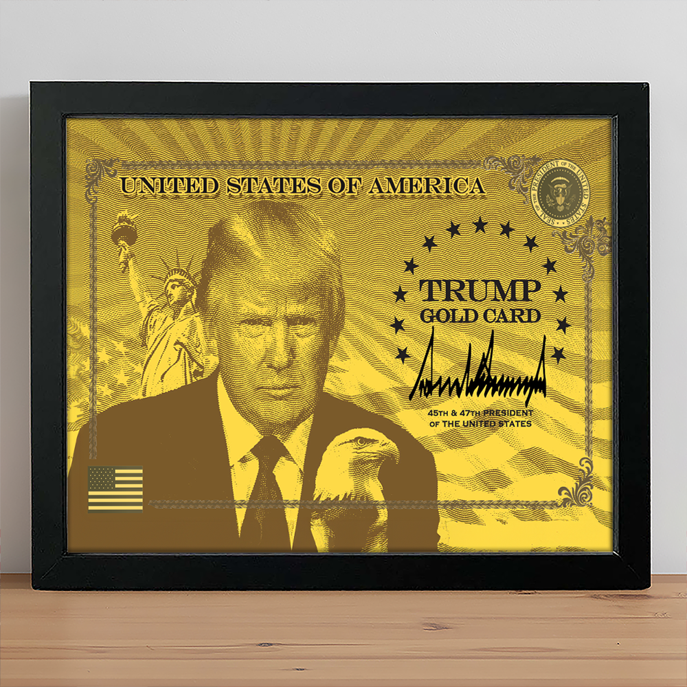 President Donald Trump Gold Card Picture Frame CH07 67530