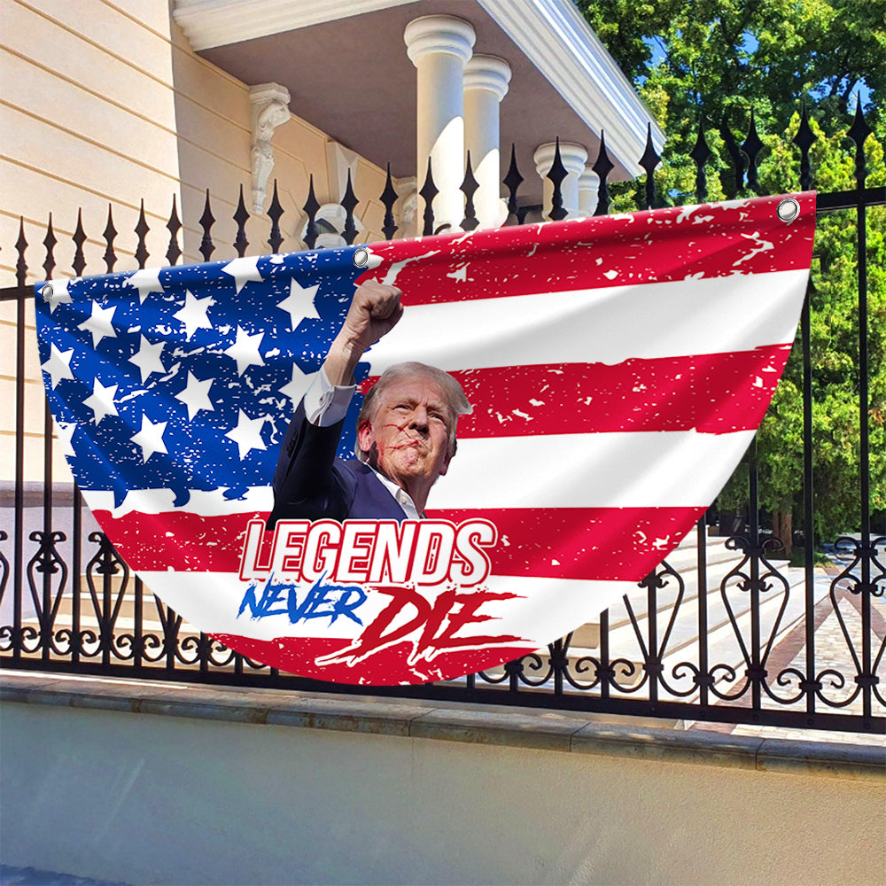 Trump Sh**ting Fi**t Fi**t Fi**t Legends Never D** Donald Trump Non-Pleated Fan Flag HO82 65006