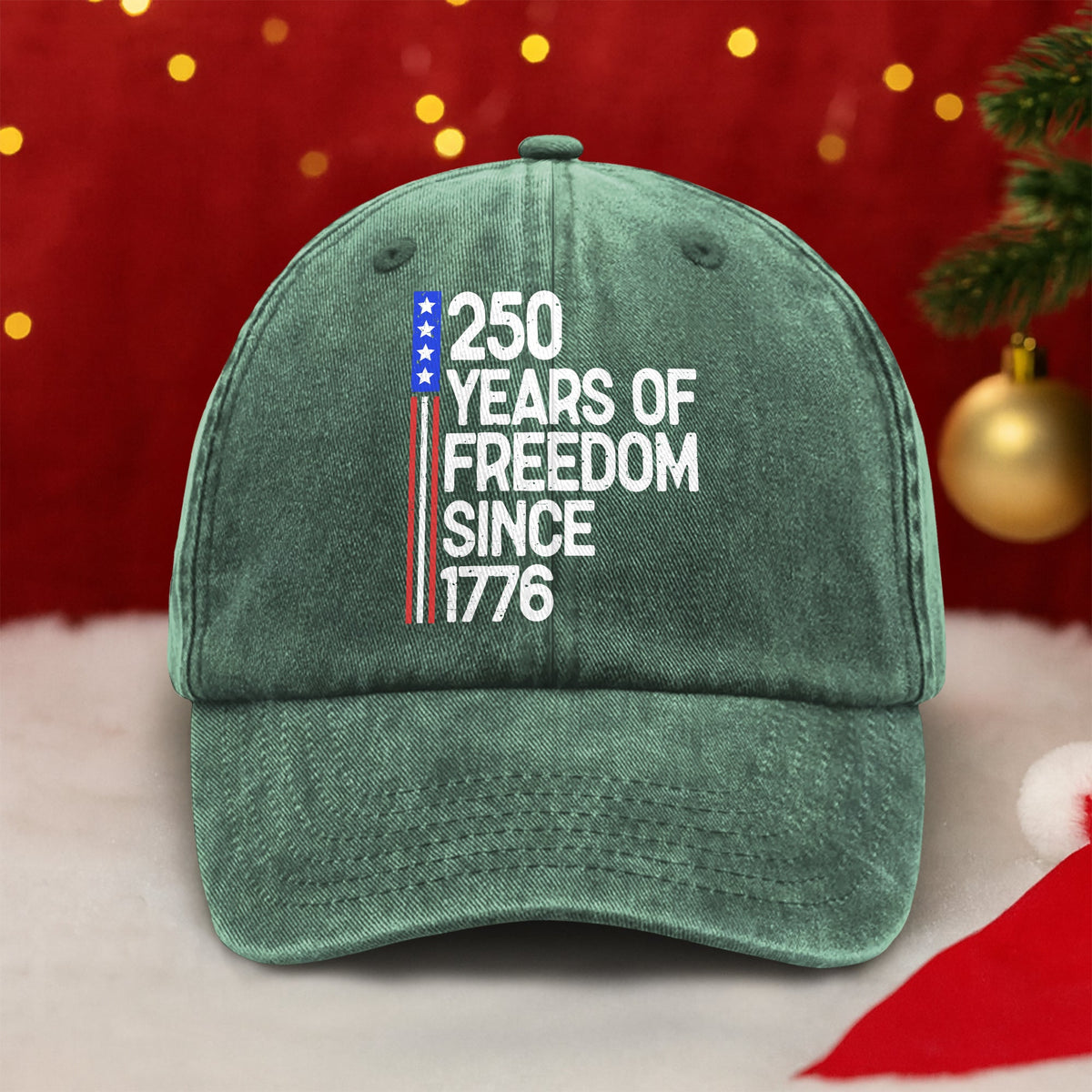 250 Years Of Freedom 250th Birthday America Flag 4th Of July Washed Denim Baseball Cap HO82 894804