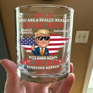 Custom Name You Are A Great Person Personalized Donald Trump Whiskey Glass CH07 67340