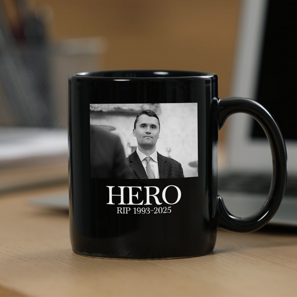 Hero Charlie Kirk American Hero Black Mug HO82 65830