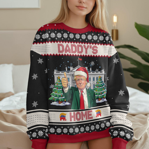 Trump Daddy's Home Christmas Ugly Sweater HA75 64004