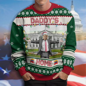 Trump Daddy's Home Christmas Ugly Sweater HA75 64004