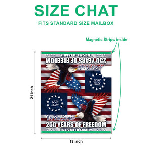 Custom Family Name 250 Years of Freedom We The People Patriotic Mailbox Cover HO82 900924