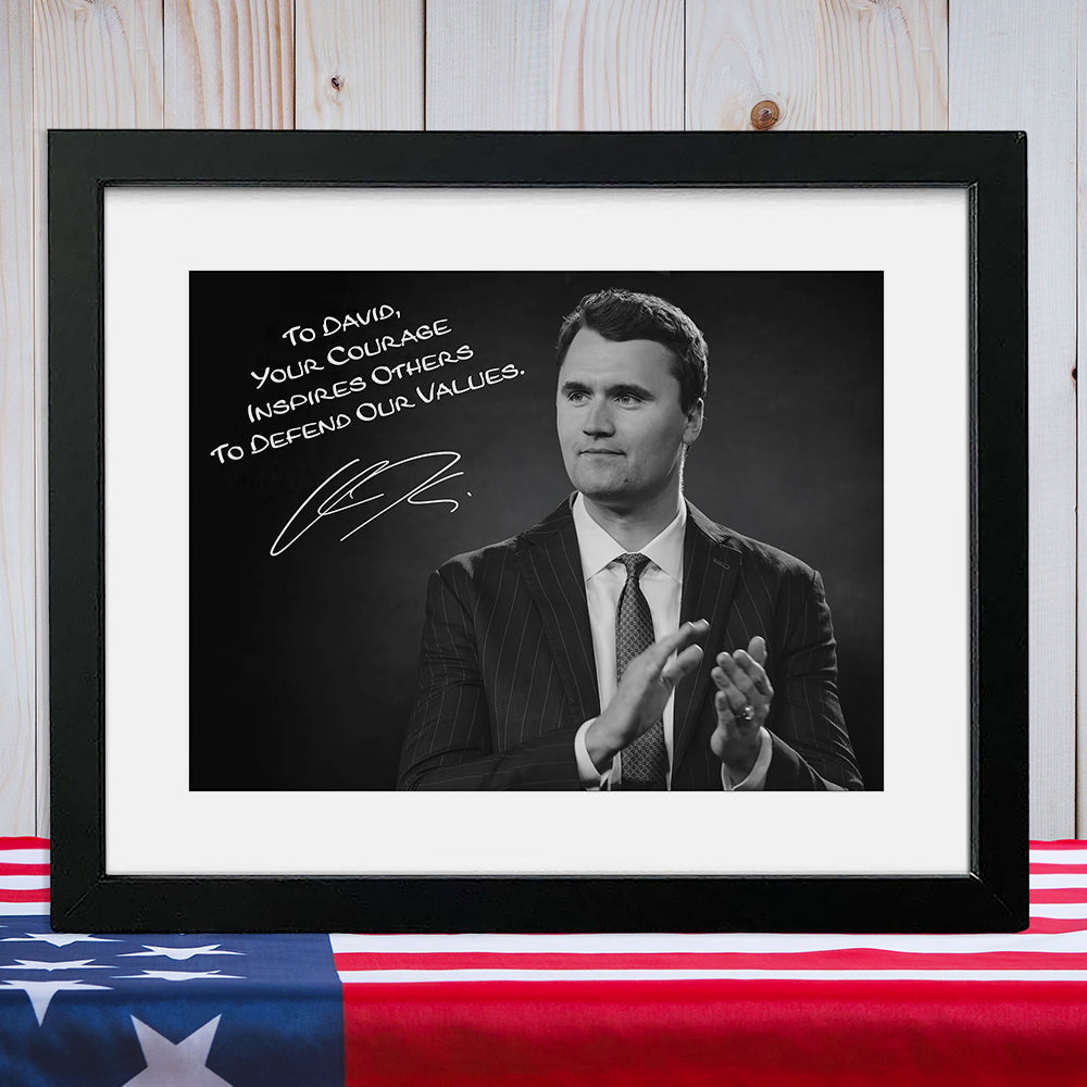 Charlie Kirk Photo - Your Courage Inspires Others To Defend Our Values Personalized Picture Frame CH07 67682