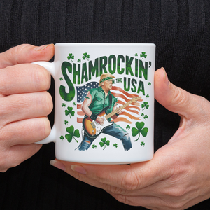 Shamrockin’ The Usa Trump ST. Patrick’s Day White Mug CH07 67332