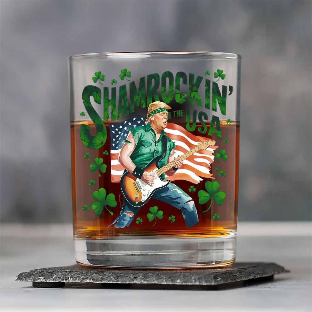 Shamrockin’ The Usa Trump ST. Patrick’s Day Whiskey Glass CH07 67336