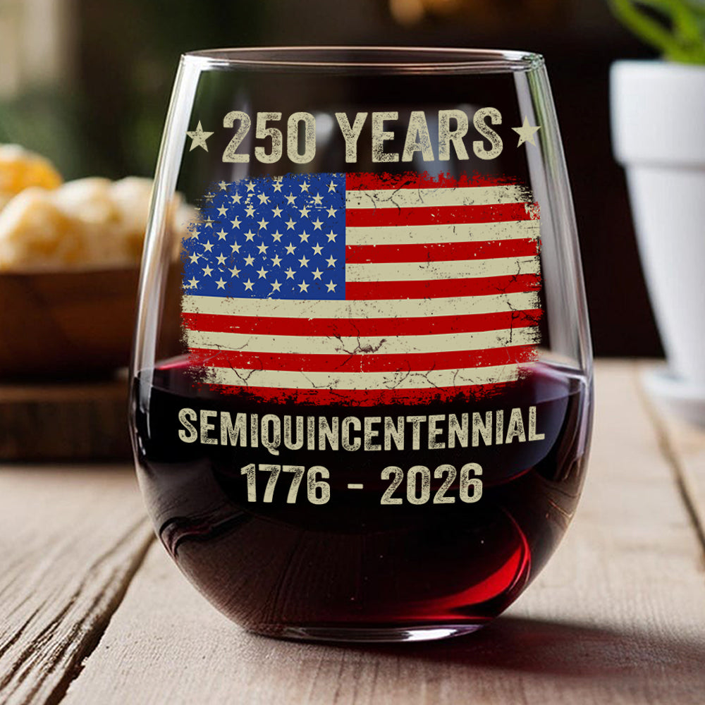 250th Anniversary United States Semiquincentennial Wine Glass HO82 894766