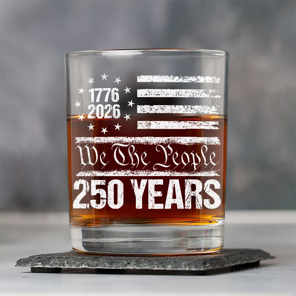 250 Years USA 250th Birthday 1776-2026 Eagle Flag Whiskey Glass HO82 894568
