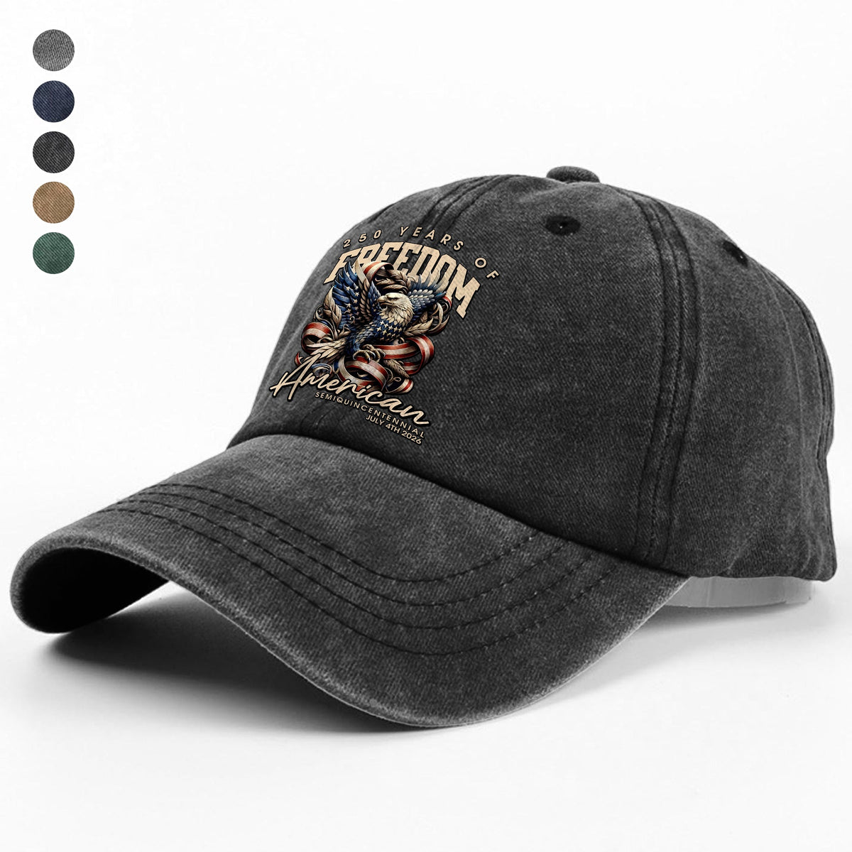 250 Years Of Freedome America Washed Denim Baseball Cap TH10 894545
