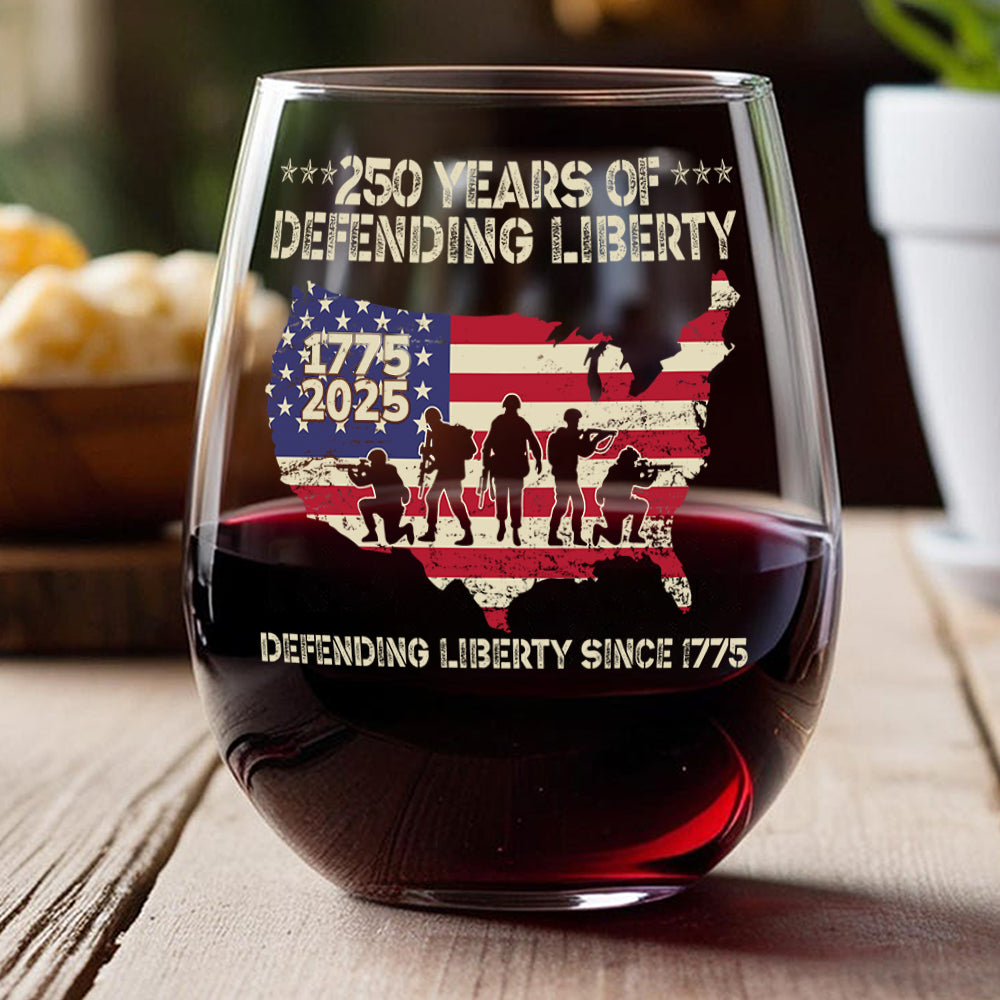 250 Years Of Defending Liberty Wine Glass TH10 894687