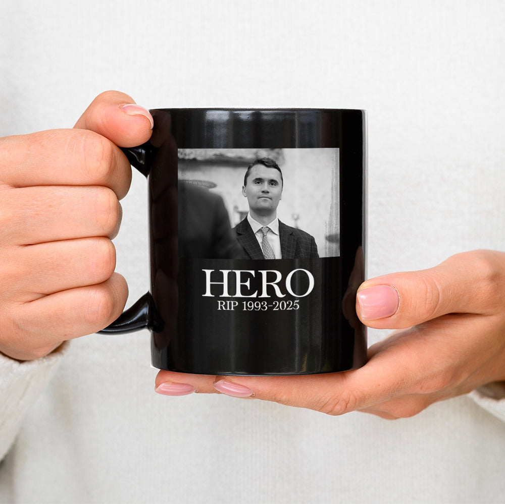 Hero Charlie Kirk American Hero Black Mug HO82 65830