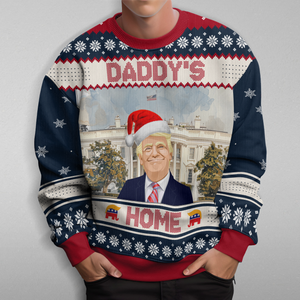 Trump Daddy's Home Christmas Ugly Sweater HA75 64004