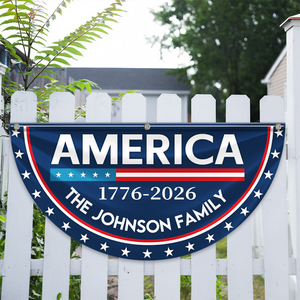 Celebrate America's 250 Years Anniversary Custom Family Name Non-Pleated Fan Flag CH07 910172